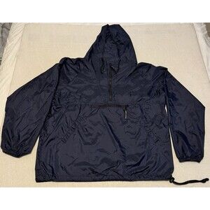 Old Navy Windbreaker Hoodie Size Large Navy Blue Jacket Y2K Vintage Gorpcore